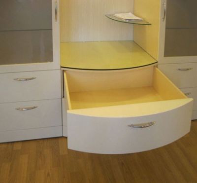 Гостиная мебель с радиусными фасадами