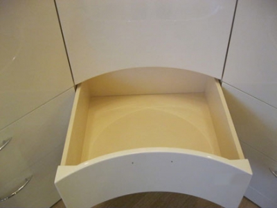 Гостиная мебель с радиусными фасадами